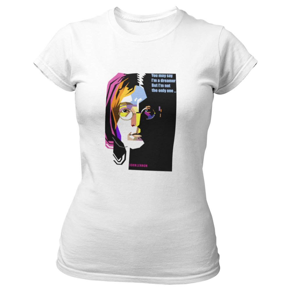 Pure Cotton Bio-Washed T-Shirt Chest Printed-Tribute to John Lennon-Rock Music Legends-1-by ZingerTees-Unisex-EL9120348 - Image 8