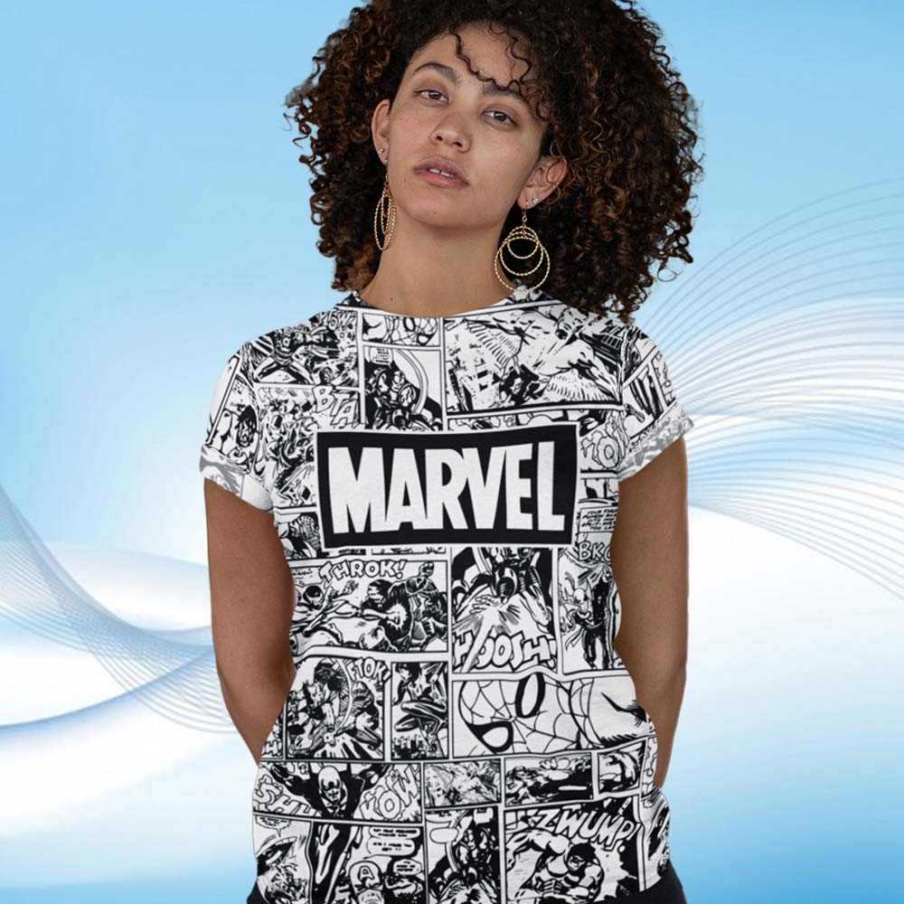 Super Dry-fit Printed T-Shirt - Superhero Series - Tribute to Stan Lee from Marvel - Design - by ZingerTees-Unisex-EL9120332 - Image 3