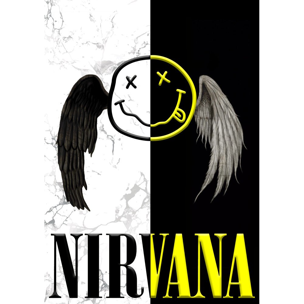 Pure Cotton Bio-Washed T-Shirt Chest Printed-Legends Series - Tribute to Rock Band Nirvana Design No.6-by ZingerTees-Unisex-EL9120328 - Image 9