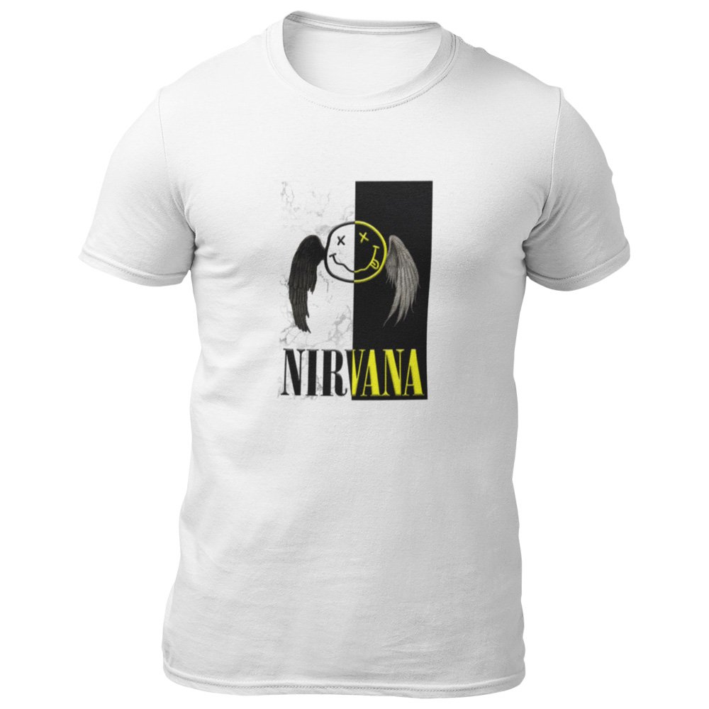 Pure Cotton Bio-Washed T-Shirt Chest Printed-Legends Series - Tribute to Rock Band Nirvana Design No.6-by ZingerTees-Unisex-EL9120328 - Image 6