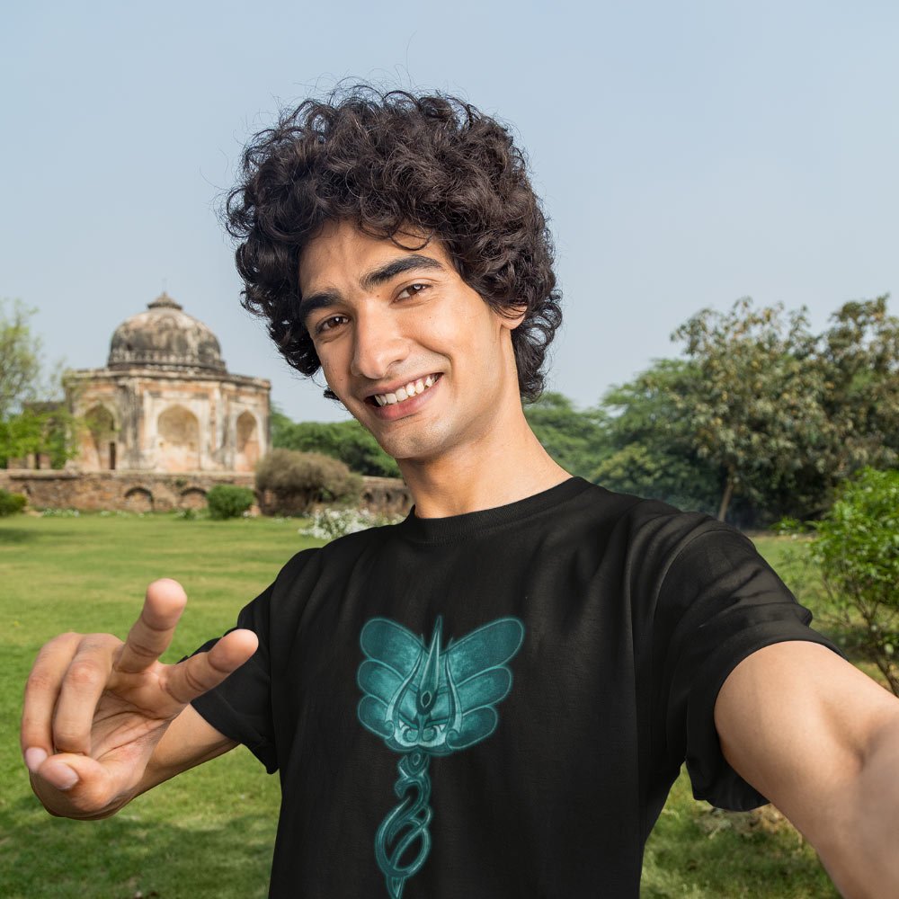 Pure Cotton Bio-Washed T-Shirt Chest Printed-Hindu God Lord Shiva-Design-11-by ZingerTees-Unisex-EL9120445 - Image 4