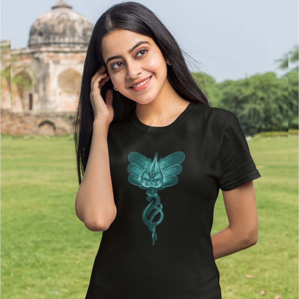 Pure Cotton Bio-Washed T-Shirt Chest Printed-Hindu God Lord Shiva-Design-11-by ZingerTees-Unisex-EL9120445