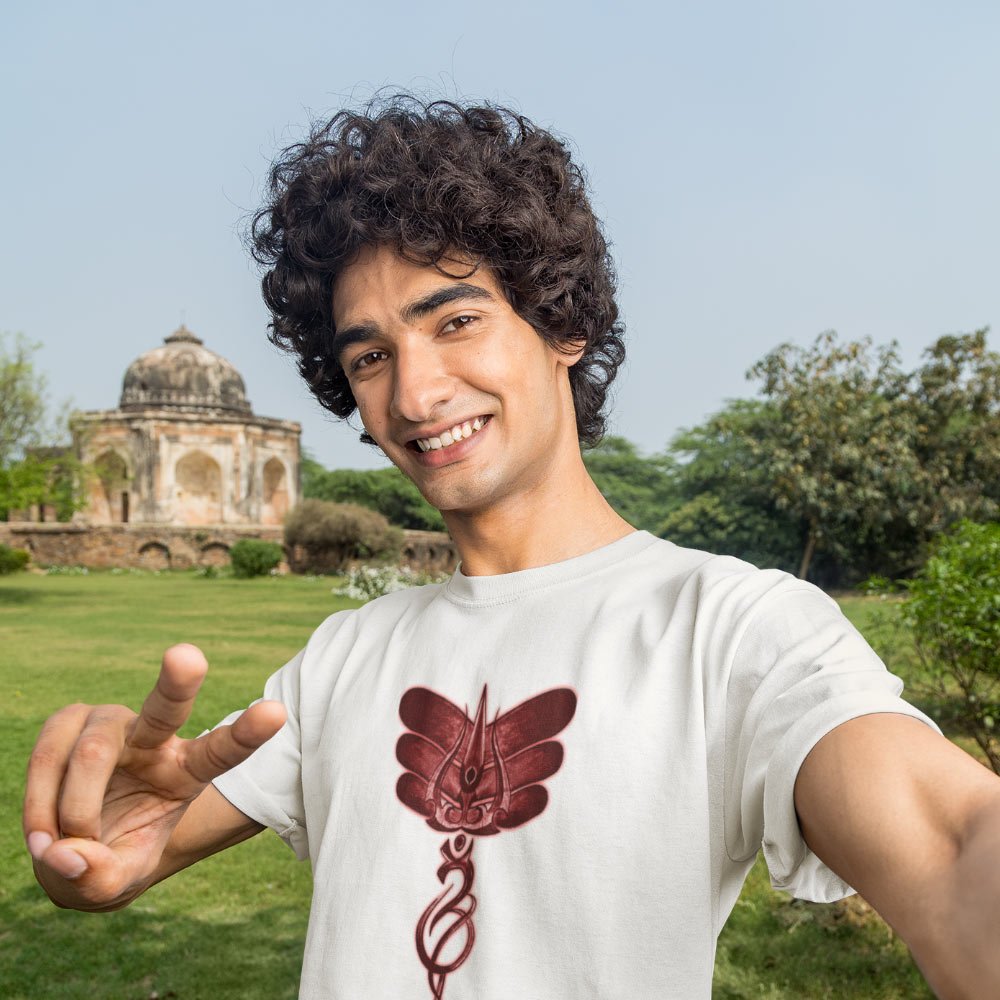 Pure Cotton Bio-Washed T-Shirt Chest Printed-Hindu God Lord Shiva-Design-11-by ZingerTees-Unisex-EL9120445 - Image 2