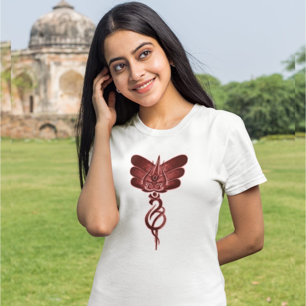 Pure Cotton Bio-Washed T-Shirt Chest Printed-Hindu God Lord Shiva-Design-11-by ZingerTees-Unisex-EL9120445 - Image 3