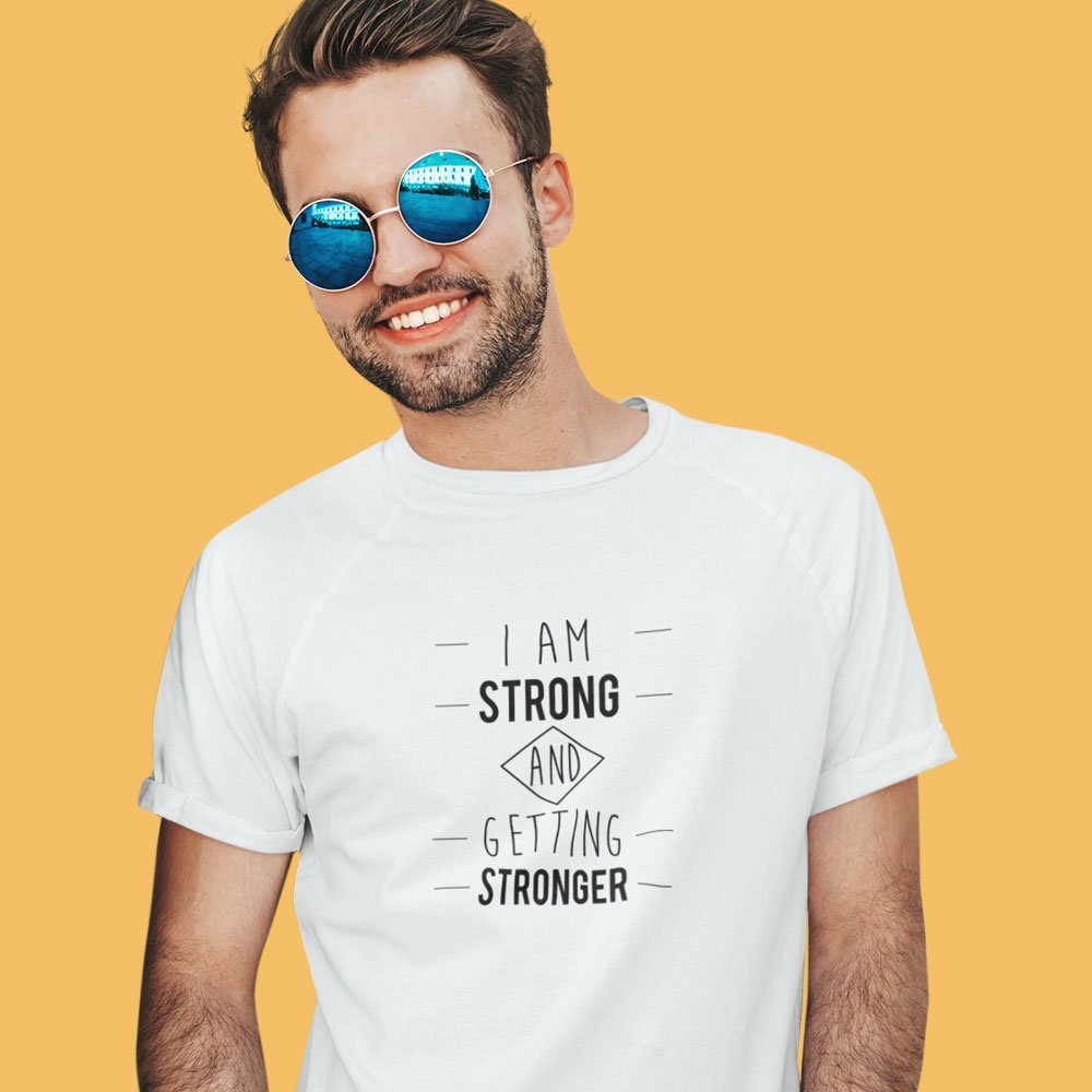 Pure Cotton Bio-Washed T-Shirt Chest Printed-Inspirational Slogan-Design-21-by ZingerTees-Unisex-EL9120411 - Image 2