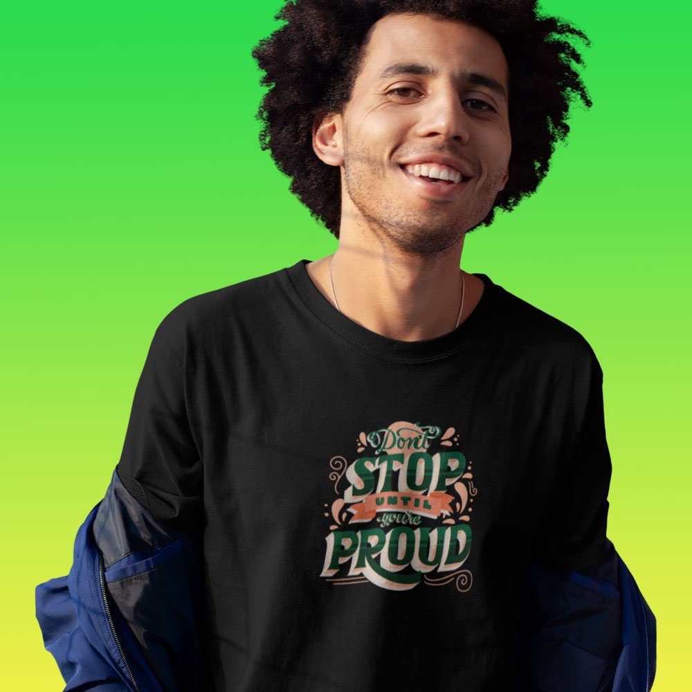 Pure Cotton Bio-Washed T-Shirt Chest Printed-Inspirational Slogan-Design-24-by ZingerTees-Unisex-EL9120424