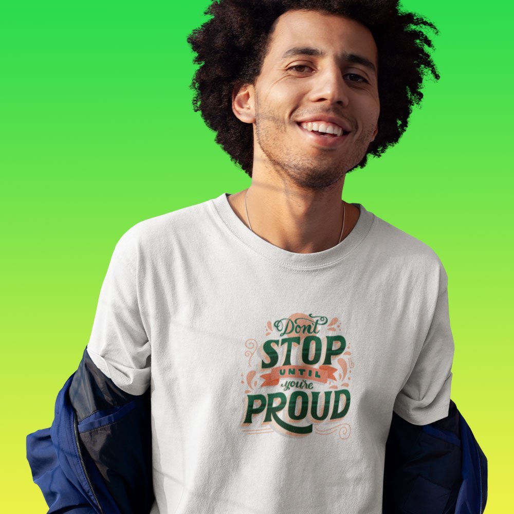 Pure Cotton Bio-Washed T-Shirt Chest Printed-Inspirational Slogan-Design-24-by ZingerTees-Unisex-EL9120424 - Image 3