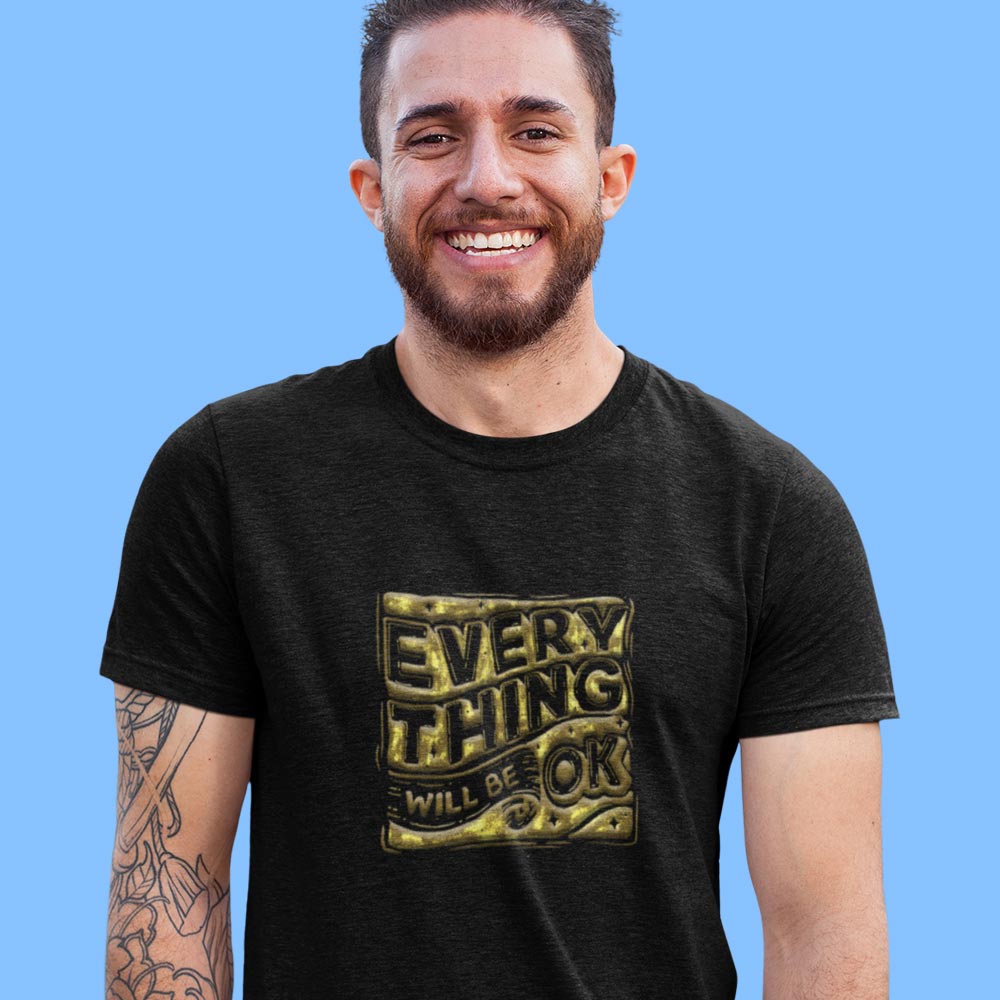 Pure Cotton Bio-Washed T-Shirt Chest Printed-Inspirational Slogan-Design-26-by ZingerTees-Unisex-EL9120426 - Image 3