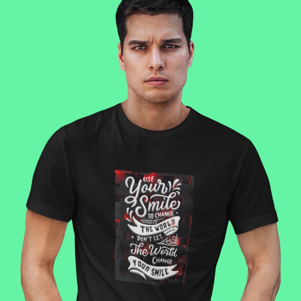 Pure Cotton Bio-Washed T-Shirt Chest Printed-Inspirational Slogan-Design-6-by ZingerTees-Unisex-EL9120396 - Image 3