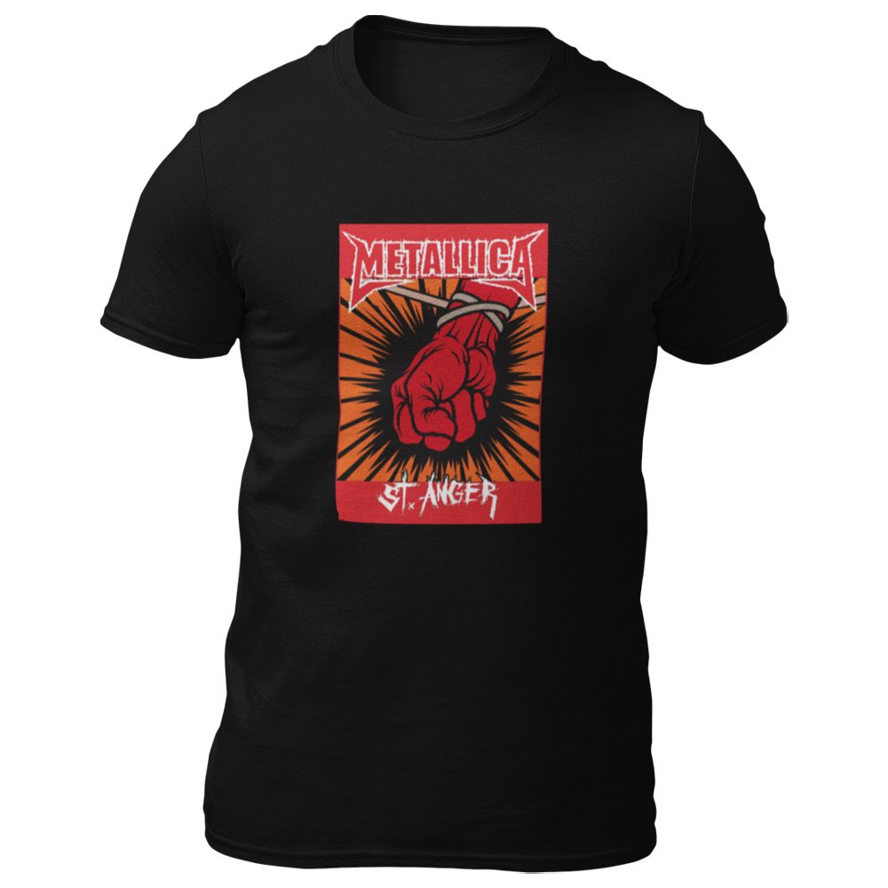 Pure Cotton Bio-Washed T-Shirt Chest Printed-Tribute to Metallica-Rock Music-Design-9-by ZingerTees-Unisex-EL9120487 - Image 5