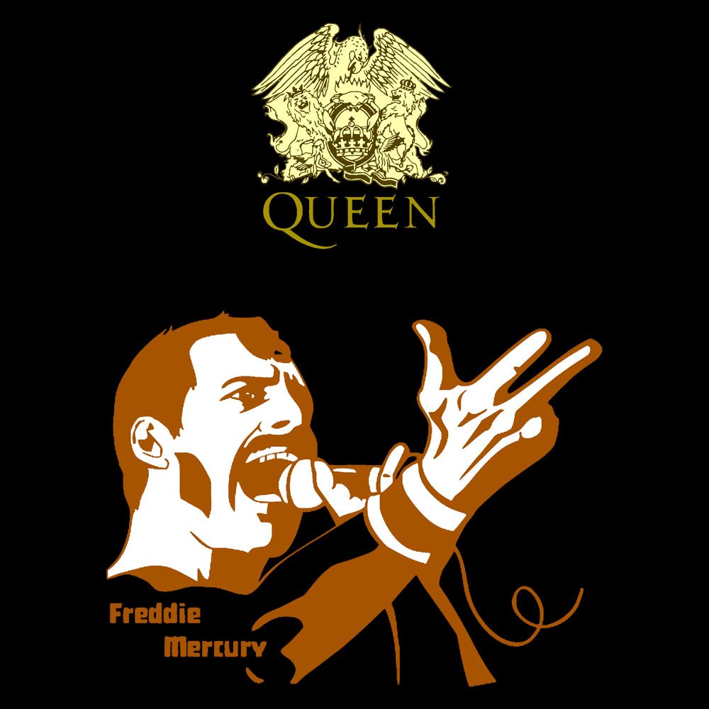 Pure Cotton Bio-Washed T-Shirt Chest Printed-Tribute to Queen-Freddie Mercury-Rock Music-Design-10-by ZingerTees-Unisex-EL9120498 - Image 9