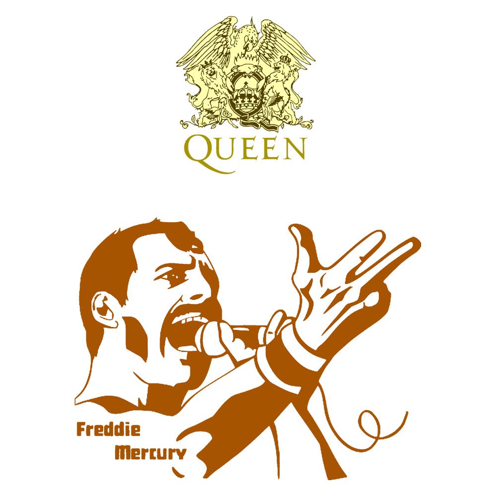 Pure Cotton Bio-Washed T-Shirt Chest Printed-Tribute to Queen-Freddie Mercury-Rock Music-Design-10-by ZingerTees-Unisex-EL9120498 - Image 10