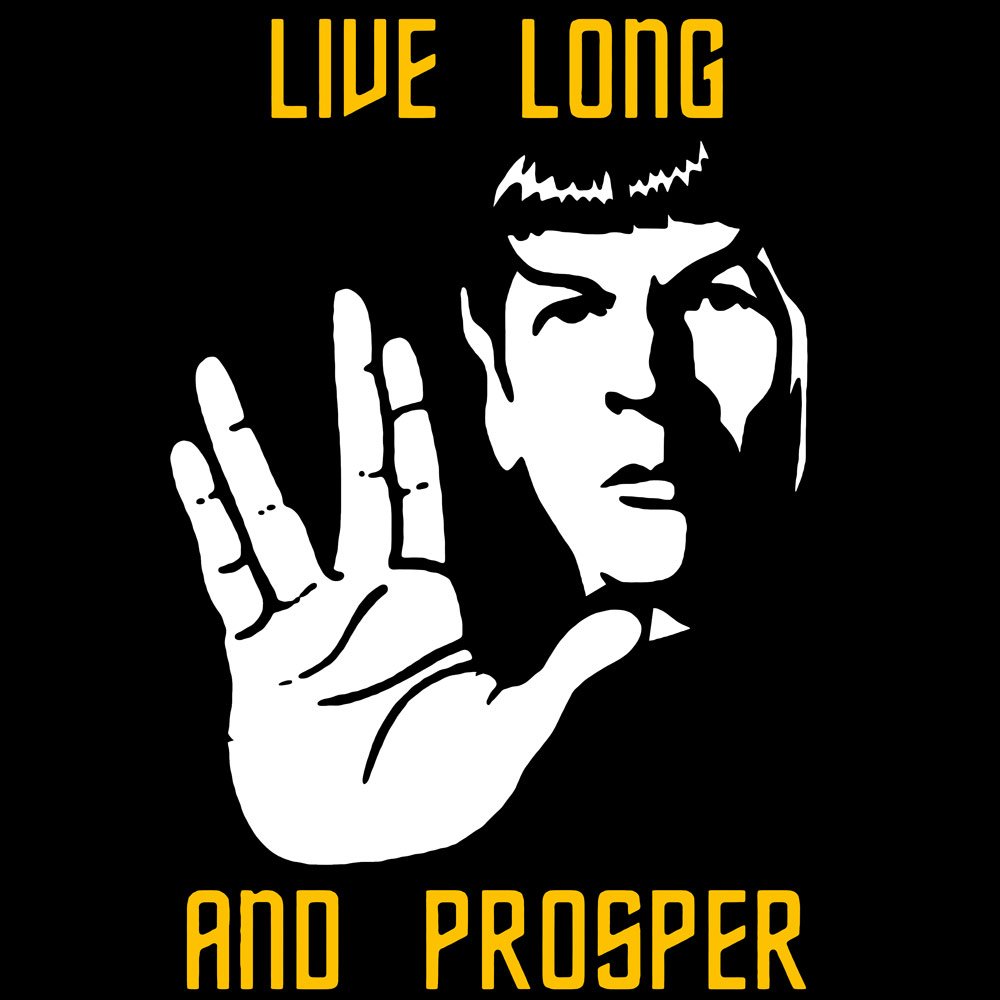 Pure Cotton Bio-Washed T-Shirt Chest Printed-Sifi Series-Live Long and Prosper-Spock-Design-1-by ZingerTees-Unisex-EL9120471 - Image 9